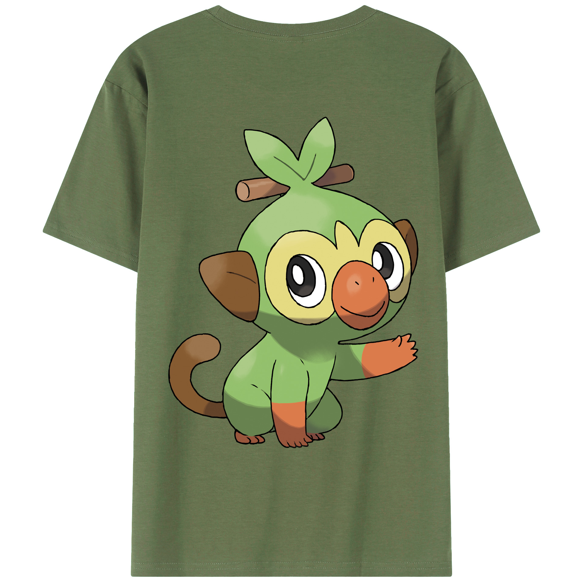 （画像用） ポケットモンスター Pokémon 綿100％ メンズ半袖Tシャツ（バックプリント） 通気性